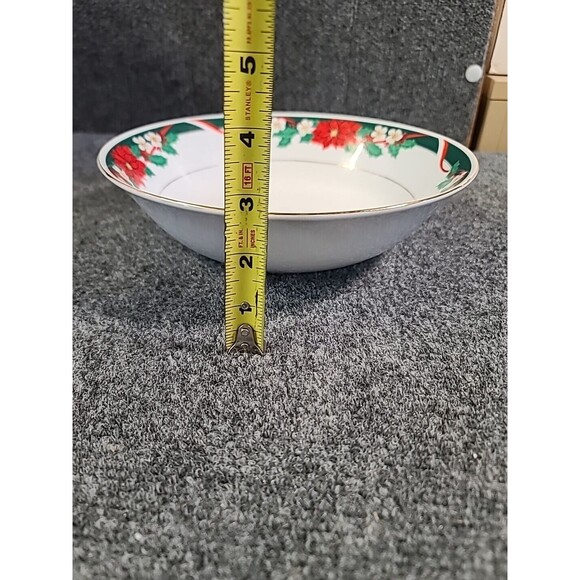 Vintage Tienshan Crown Ming  Deck the Halls Large Serving Bowl Christmas 9.5" - Picture 6 of 6